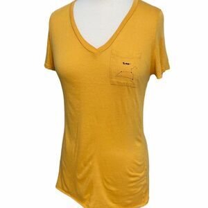 Michelle By Comune Leo‎ Astrology Sign Stars Horoscope Tee T-Shirt Yellow Medium